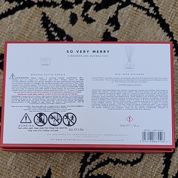 Katie Loxton So Very Merry Reed Diffuser and Candle Set - Red - Picture 4 of 4